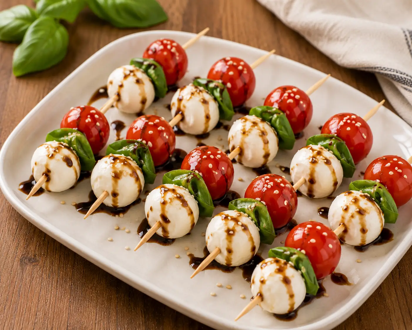 Mini Brochettes de Bocconcinis & Tomates