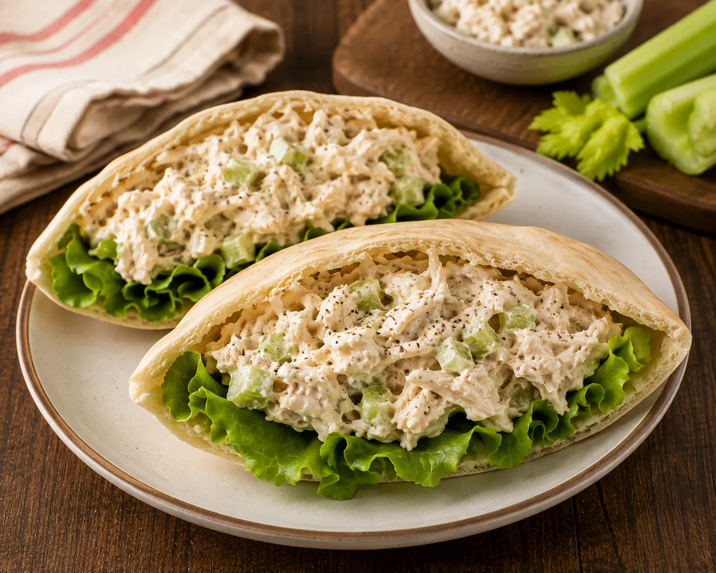Pita à la Salade de Poulet