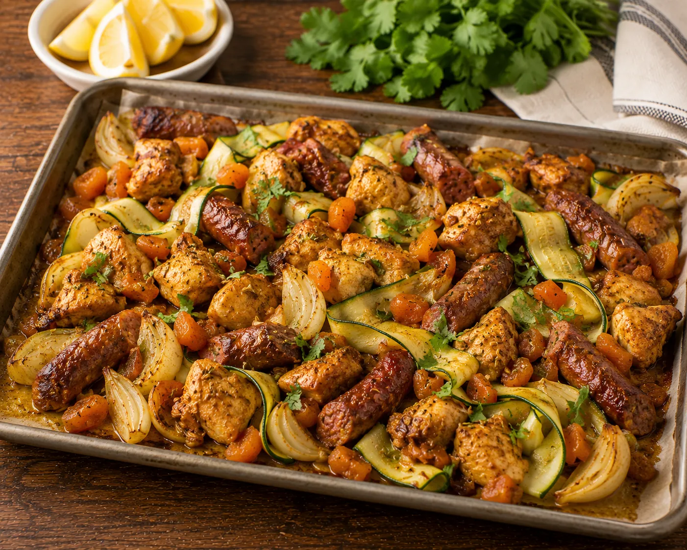 Tajine de Poulet, Merguez & Abricots